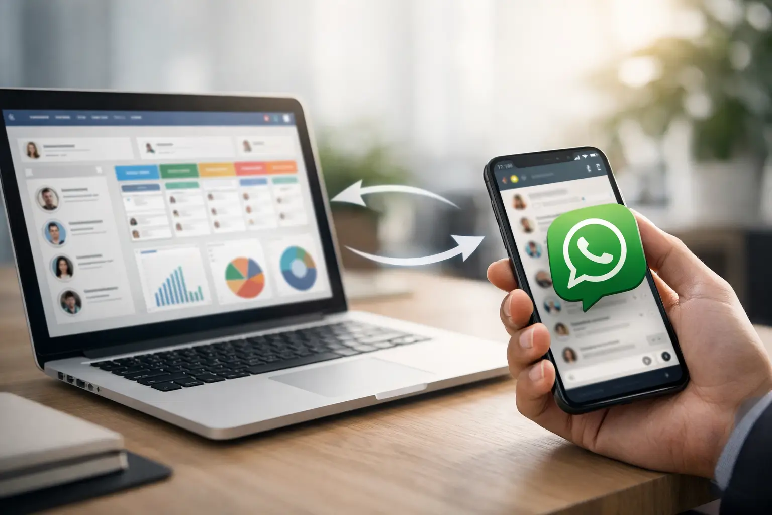 Como ligar o CRM ao WhatsApp Business