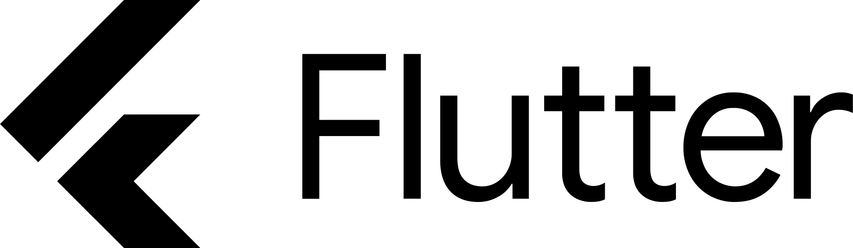 Flutter Logo - Black - zonalogo.com